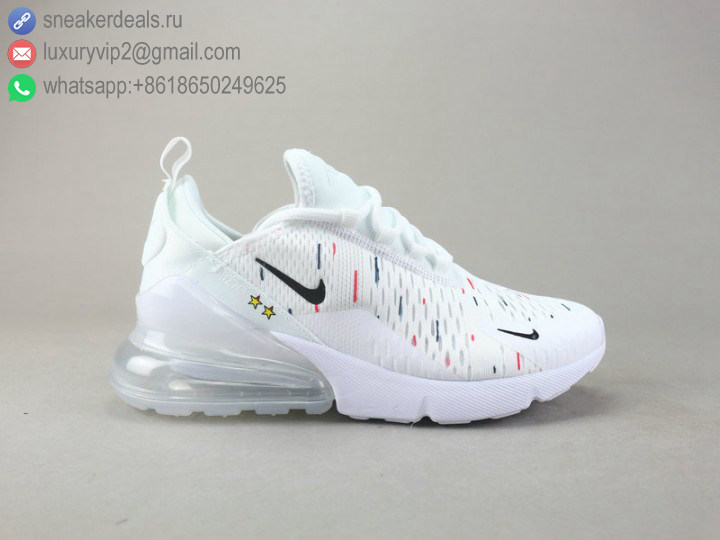 NIKE AIR MAX 270 FLYKNIT STARS WHITE KNIT UNISEX RUNNING SHOES